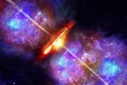 Record gamma ray burst traced to dusty massive host galaxy