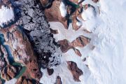 Greenland subglacial flood bursts through ice sheet surface