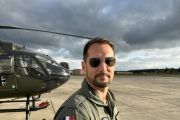 Thomas Pesquet during helicopter training