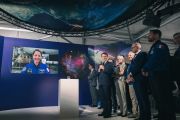 President of France Emmanuel Macron visits the Paris Space Hub