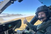 Samantha Cristoforetti during helicopter training