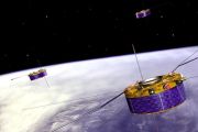 Moving satellites to meet a plane for rare reentry data