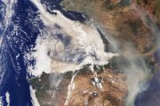 Iberian wildfires seen from space