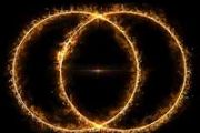 Giant double-ring radio galaxy found halfway across the unhgerse